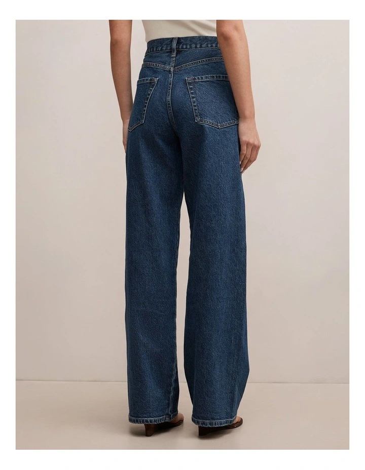 Kate Twisted Seam Wide Leg Jeans in Blue image 2