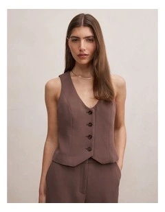 Paloma Waistcoat in Brown