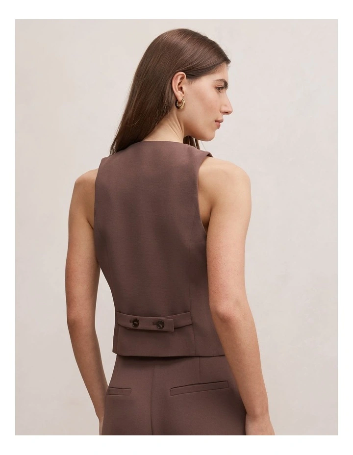 Paloma Waistcoat in Brown image 2