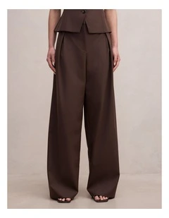 Orla Overlap Pants in Brown