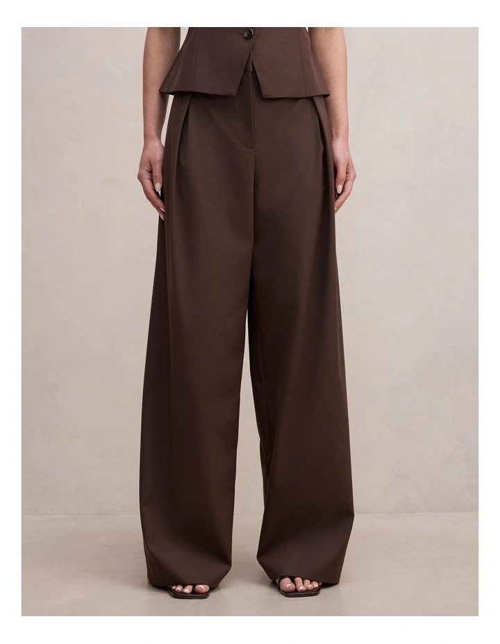 Orla Overlap Pants in Brown image 1