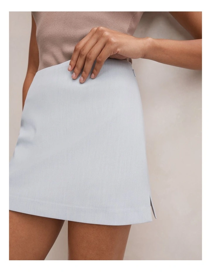 Veda Tailored Mini Skort in Blue image 4