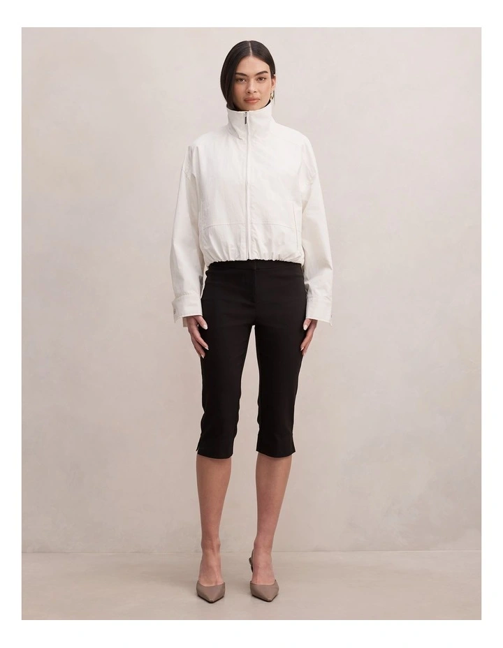 Brooke Funnel Neck Jacket in White image 5