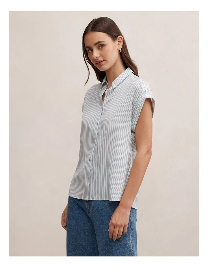 Tia Collared Button Shirt in Multi image 3