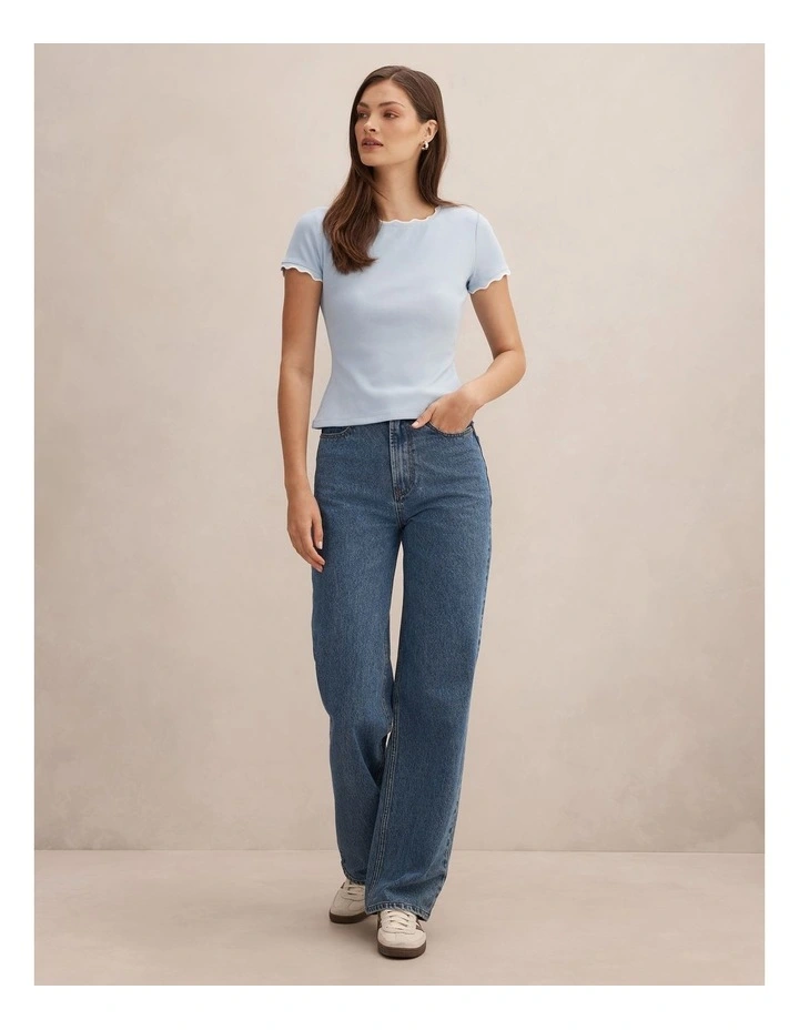 Rebecca Scallop Trim TinShirt in Blue image 5
