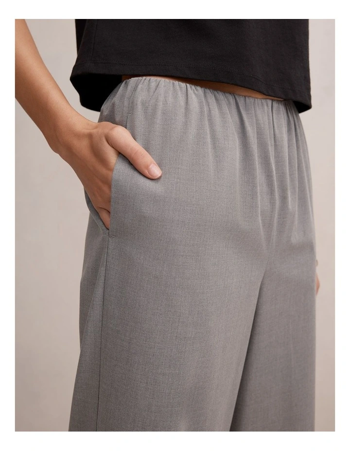 Casey Elastic Waist Wide Leg Pants in Grey image 4