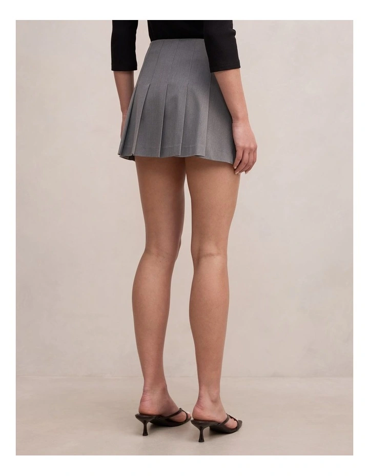 Tara Pleated Skort in Grey image 2