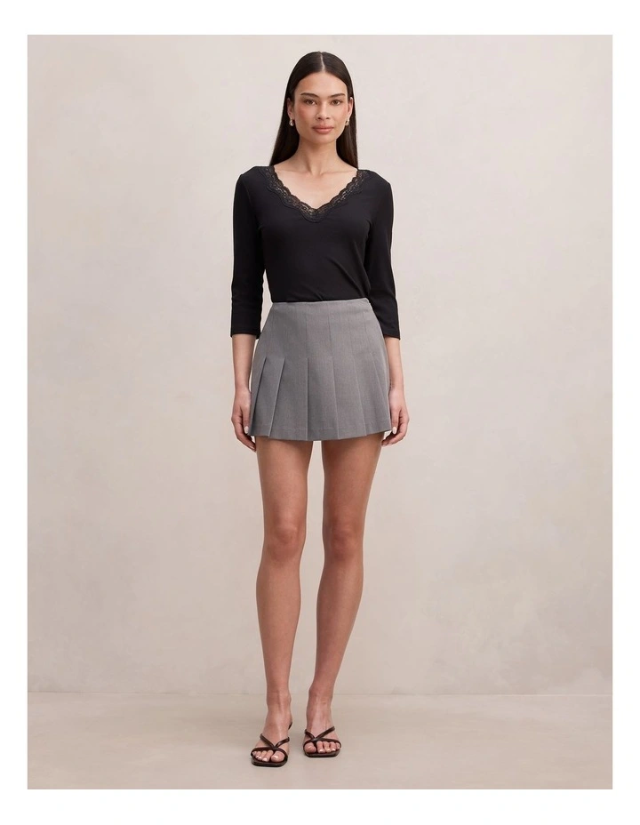 Tara Pleated Skort in Grey image 5