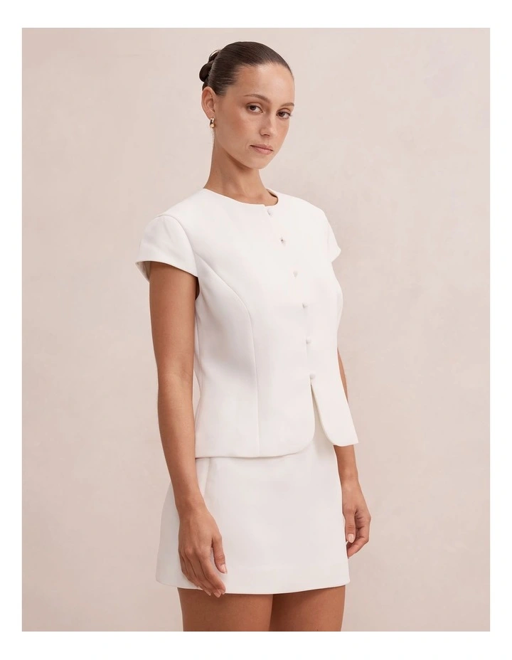 Ellie Mod Jacket in White image 3