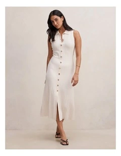 Melanie Knitted Midi Dress in Pink