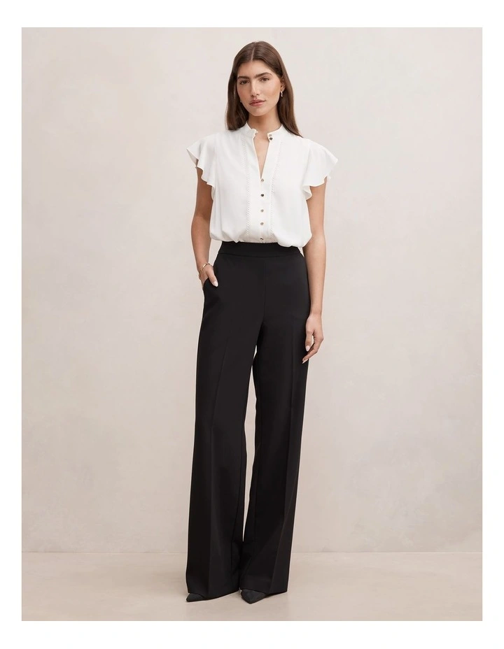 Jennie Flutter Sleeves Blouse in White image 5
