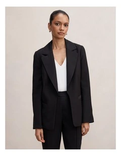 Dylan Boyfriend Blazer in Black