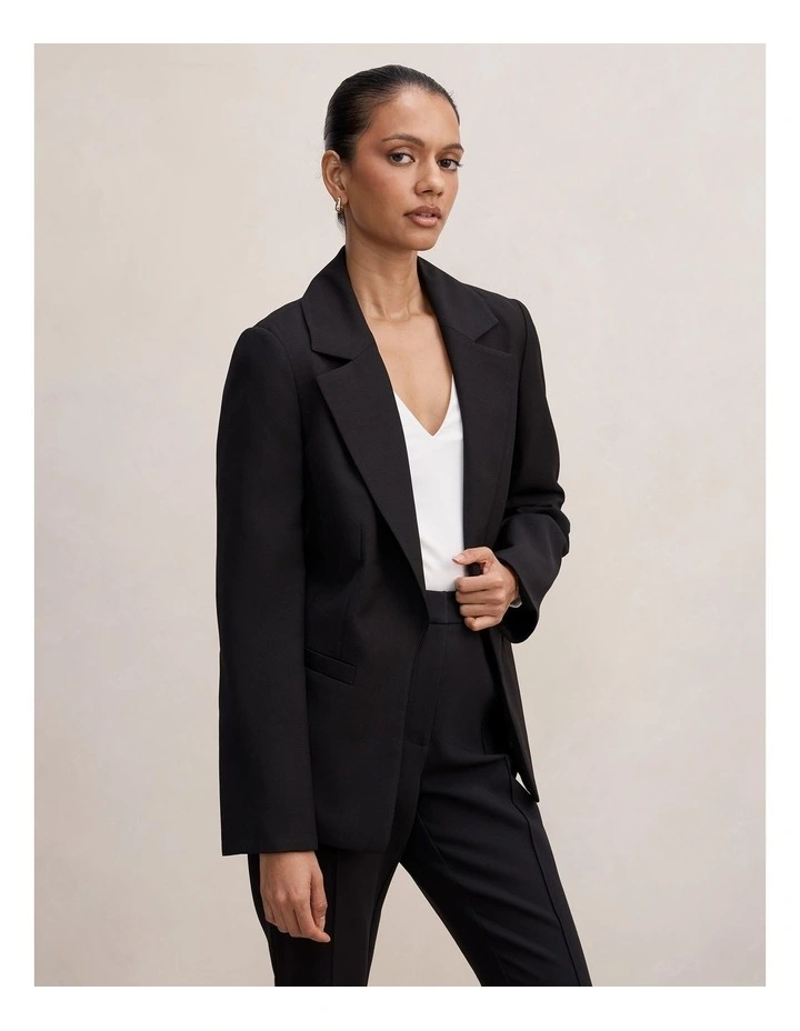 Dylan Boyfriend Blazer in Black image 3