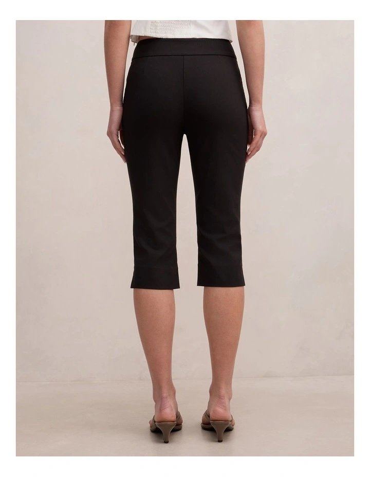 Alex Knee Length Capri Pants in Black image 2