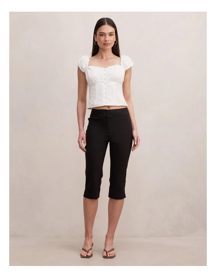 Alex Knee Length Capri Pants in Black image 5