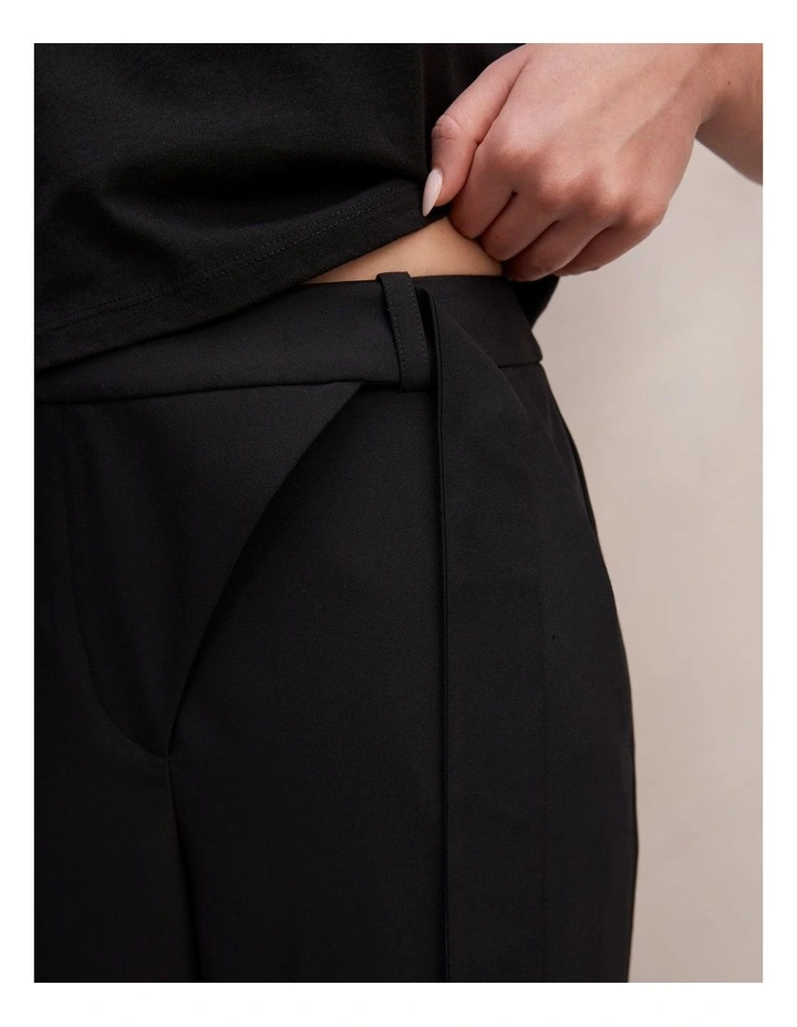 Mila Wrap Wide Leg Pants in Black image 4
