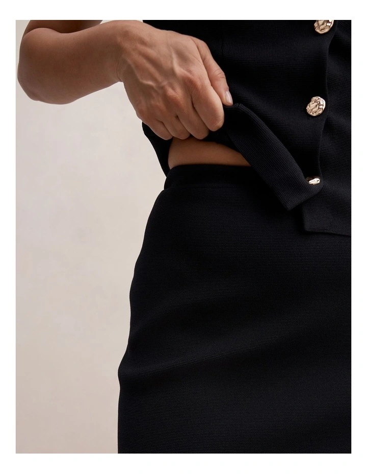 Esther Knitted Mini Skirt in Black image 4