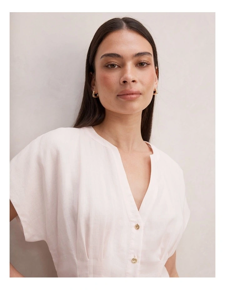 Jemma V-Neck Blouse in Pink image 4