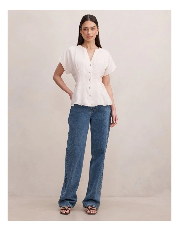Jemma V-Neck Blouse in Pink image 5