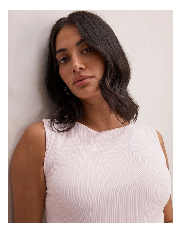 Frankie Boat Neck Tank Top in Pink image 4