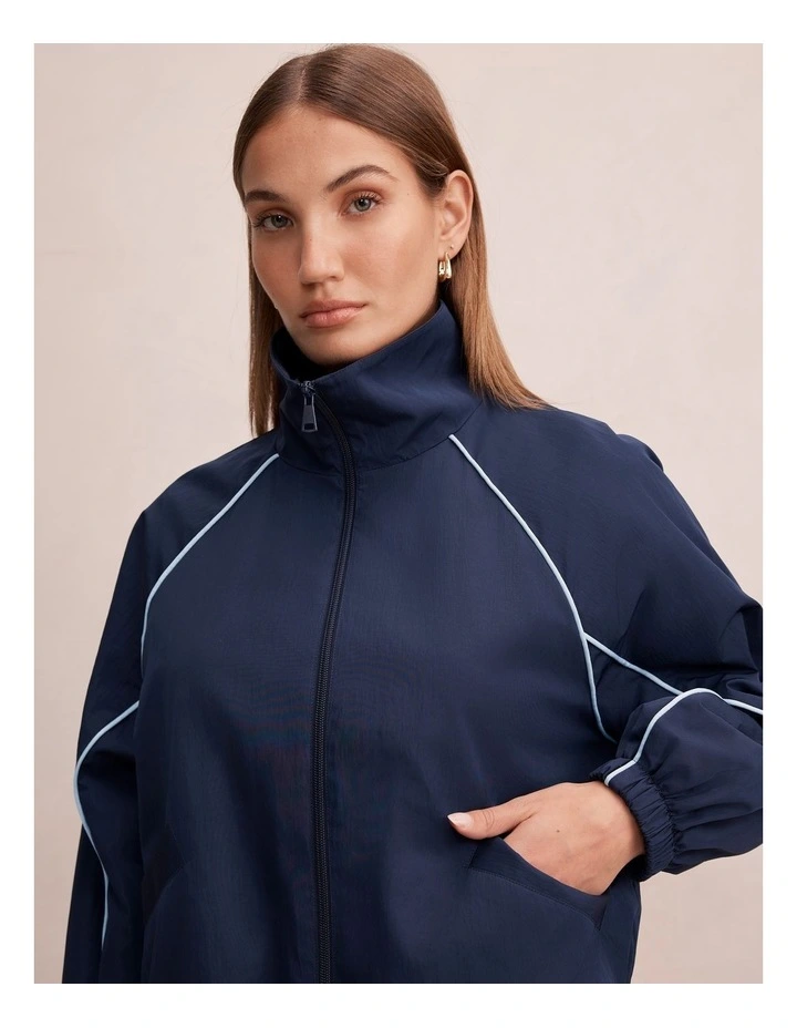 Indy Piping Windbreaker in Blue image 4