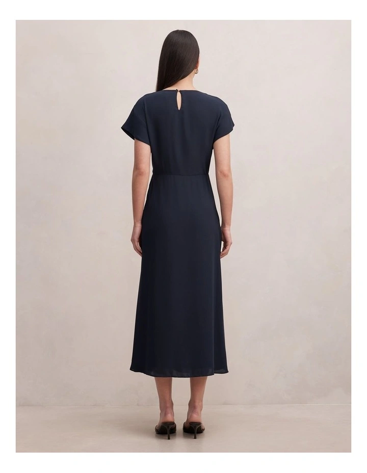 Wren Hardware Detail Midi Dress in Navy image 2