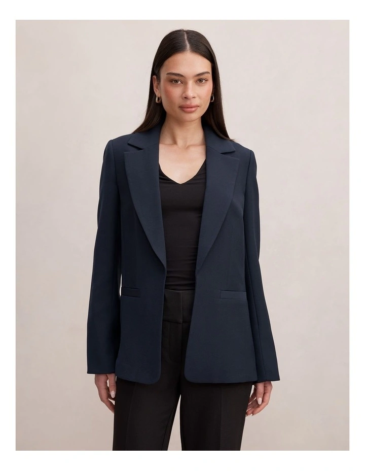 Dylan Boyfriend Blazer in Navy image 1