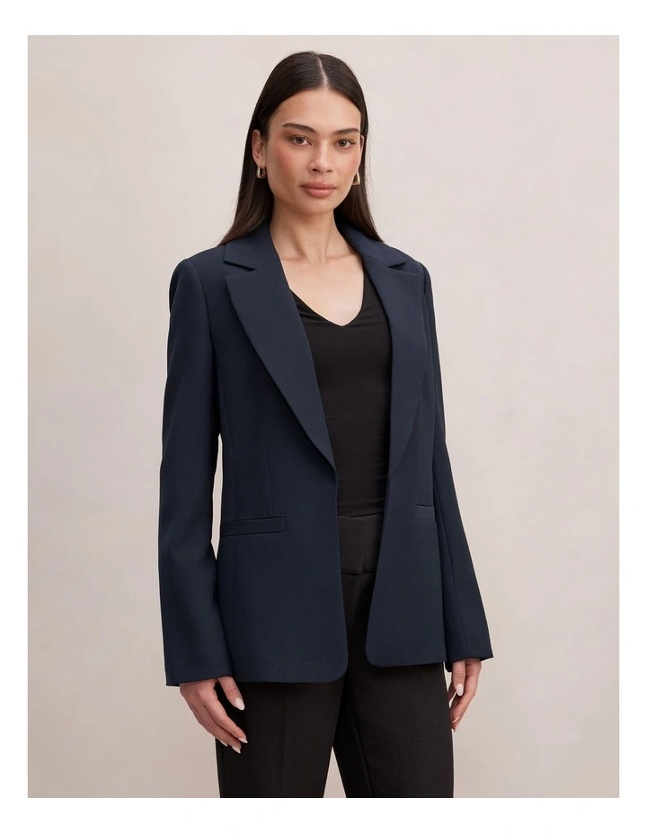 Dylan Boyfriend Blazer in Navy image 3