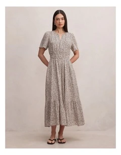 Eleanor Printed Midi Dress in Multi