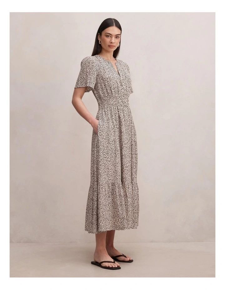 Eleanor Printed Midi Dress in Multi image 3