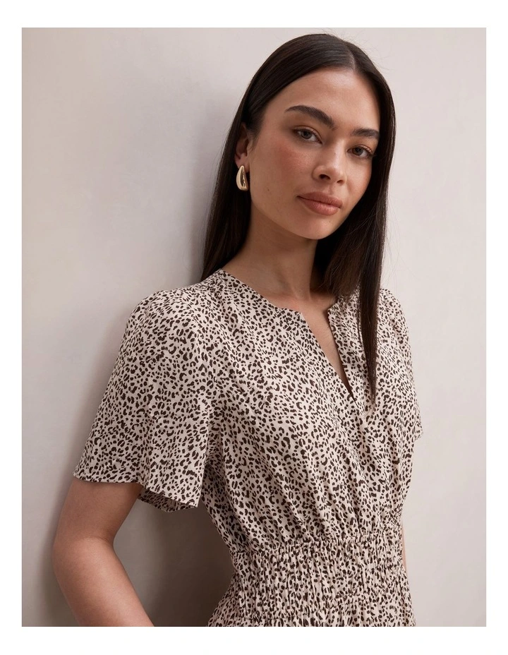 Eleanor Printed Midi Dress in Multi image 4