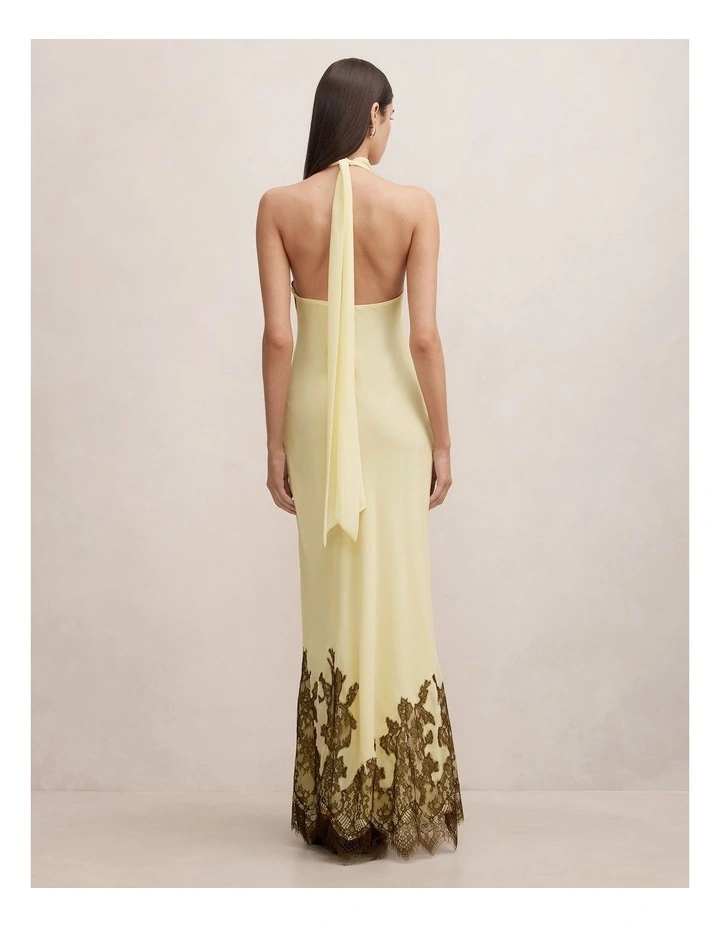 Aurelia Lace Trim Maxi Dress in Yellow image 2