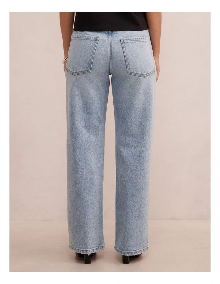 Nicki Mid Rise Straight Jeans in Blue image 2