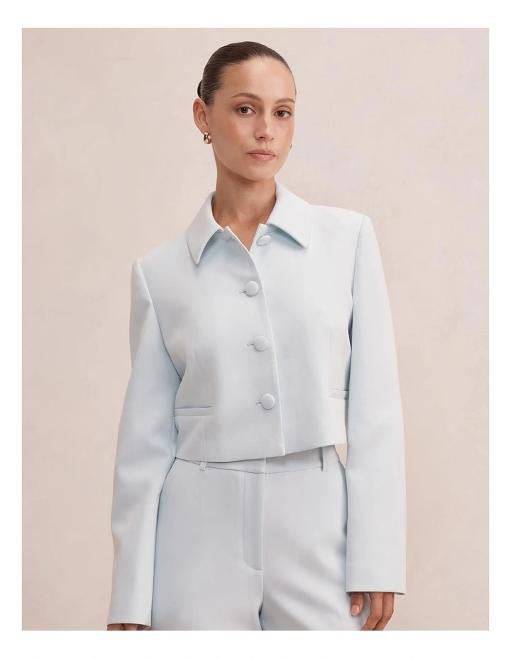 Alex Top Collar Jacket in Blue image 1
