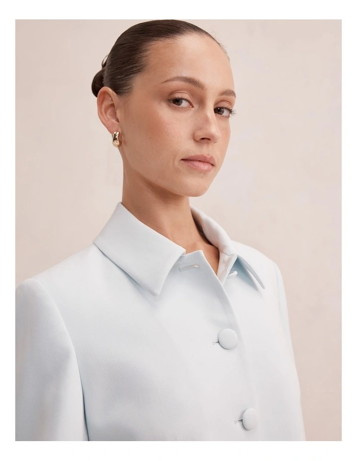 Alex Top Collar Jacket in Blue image 4