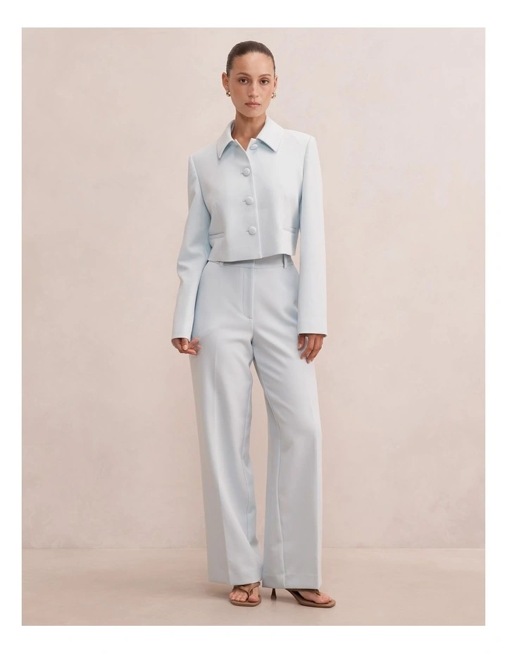 Alex Top Collar Jacket in Blue image 5