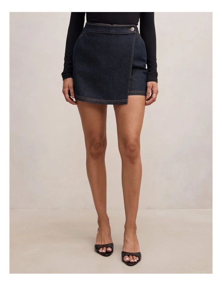 Jessie Denim Skorts in Blue image 1