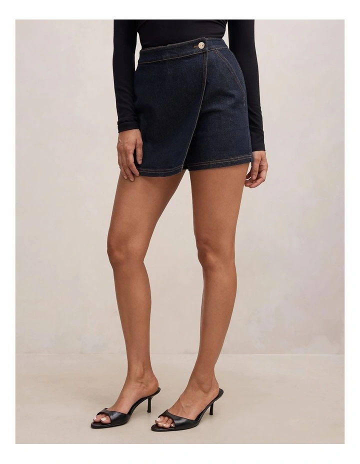 Jessie Denim Skorts in Blue image 3