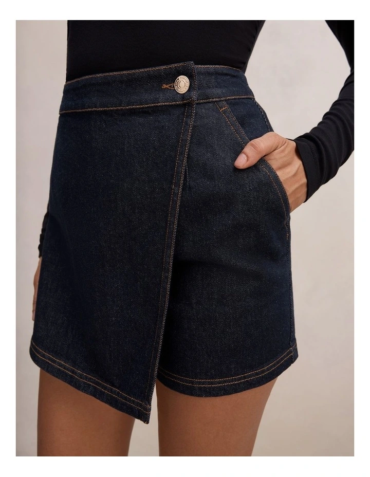Jessie Denim Skorts in Blue image 4