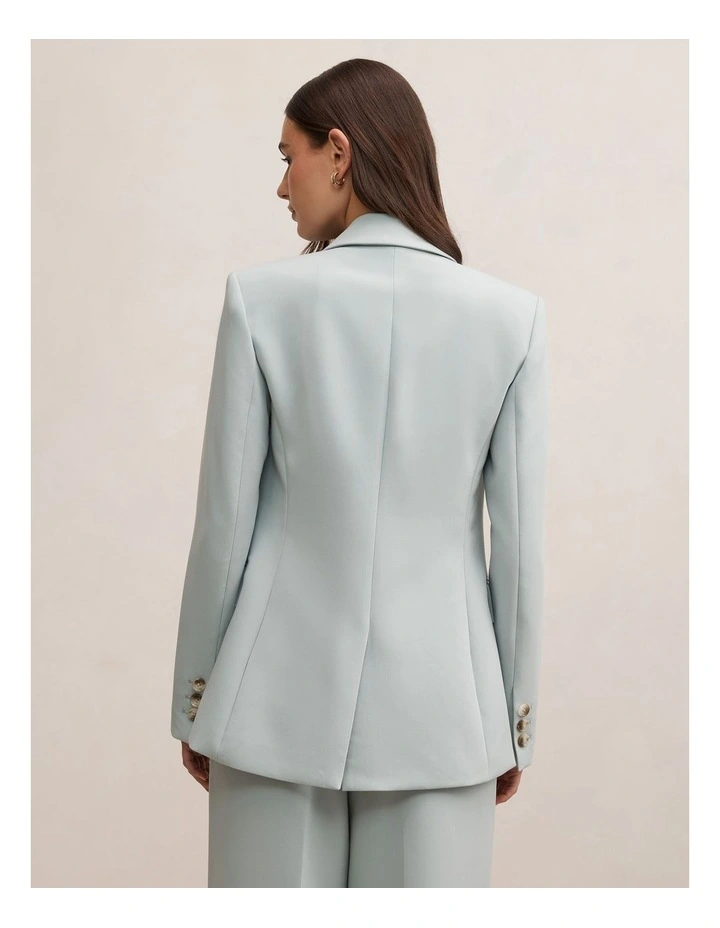 Lee Double Breasted Blazer in Blue image 2