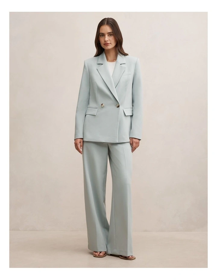 Lee Double Breasted Blazer in Blue image 5