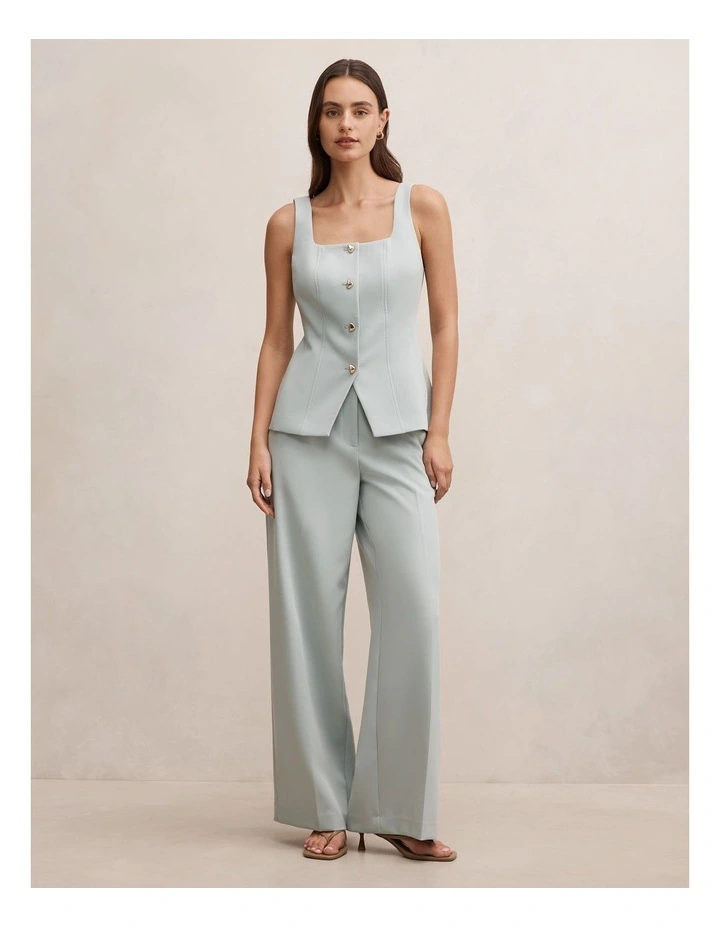Lee Square Neck Waistcoat in Blue image 5