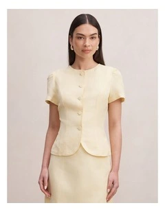 Cartia Button Down Top in Yellow