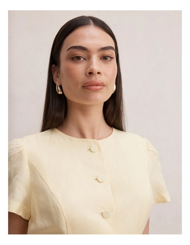 Cartia Button Down Top in Yellow image 4