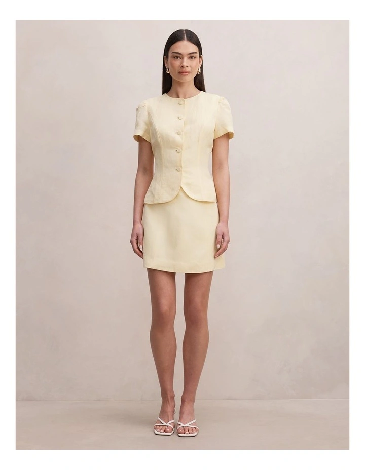Cartia Button Down Top in Yellow image 5