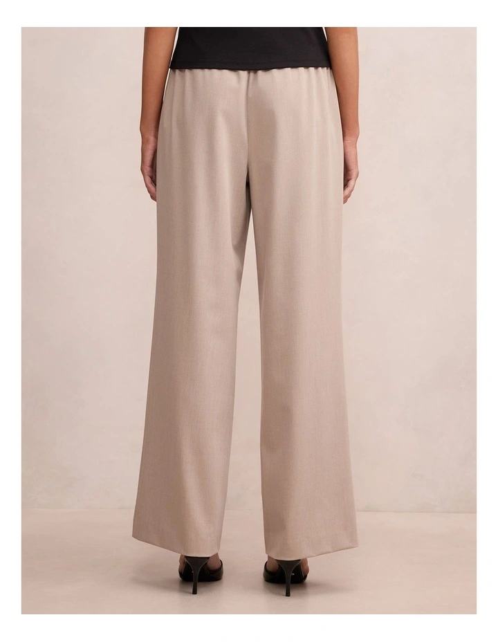 Ella Elastic Wide Leg Pants in Cream image 2
