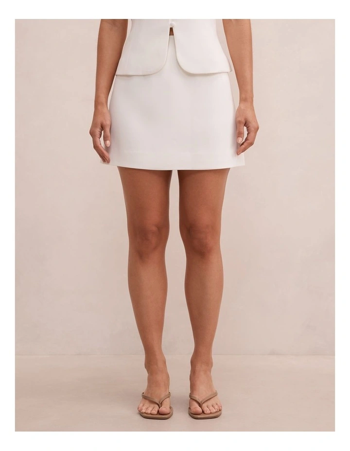 Miranda Mini Skirt in White image 1