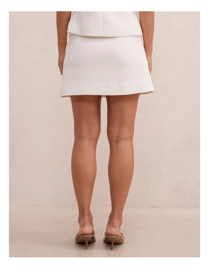 Miranda Mini Skirt in White image 2