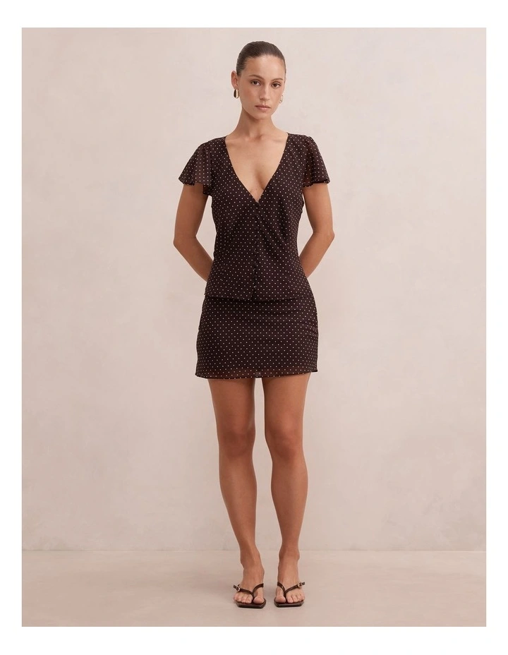Vivi Mini Skirt in Brown image 5