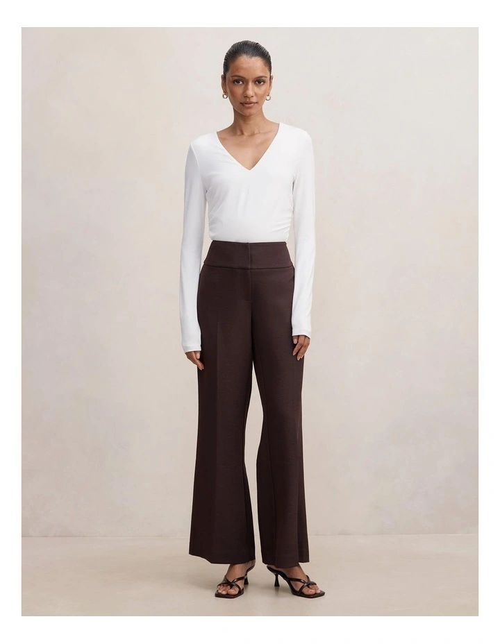 Devon Flared Pants in Brown image 5